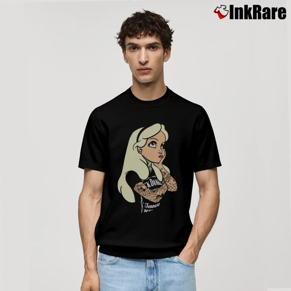 Men’s Alice In Wonderland Punk Rock Disney Inspired Classic T-Shirt in black | Soft, Breathable Everyday Wear
