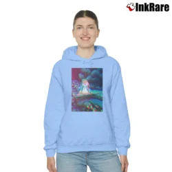 Women’s Alice In Wonderland Trippy Psychedelic Cozy Hoodie in light blue | Warm, Structured, Stylish