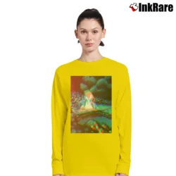 Women’s Alice In Wonderland Trippy Psychedelic Long-Sleeve Top in yellow | Sleek, Versatile, All-Season