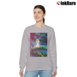 Women’s Alice In Wonderland Trippy Psychedelic Relaxed Sweatshirt in sport grey | Soft, Laid-Back Vibe