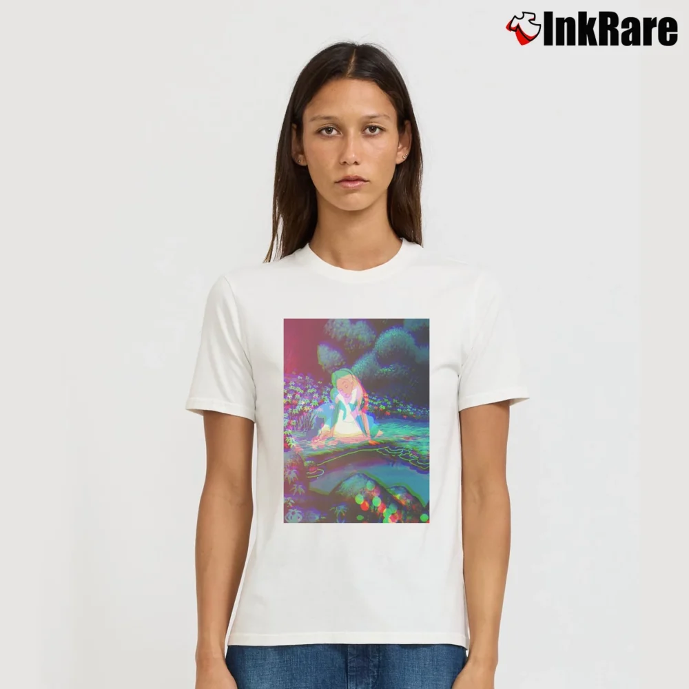 Women’s Alice In Wonderland Trippy Psychedelic Signature T-Shirt in white | Soft, Flattering Fit