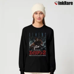 Women’s Aliens This Time It's War Japanese Poster Long-Sleeve Top in black | Sleek, Versatile, All-Season