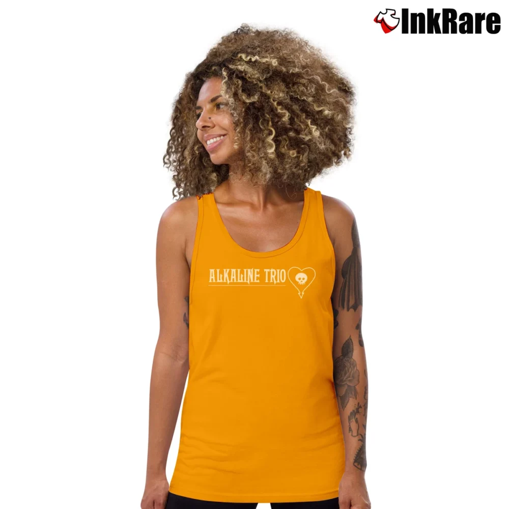 Women’s Alkaline Trio Logo Tank Top in orange | Lightweight, Movement-Friendly