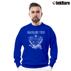 Men’s Alkaline Trio Your Coffin Or Mine Crewneck Sweatshirt in royal blue | Cozy Fabric, Clean Style