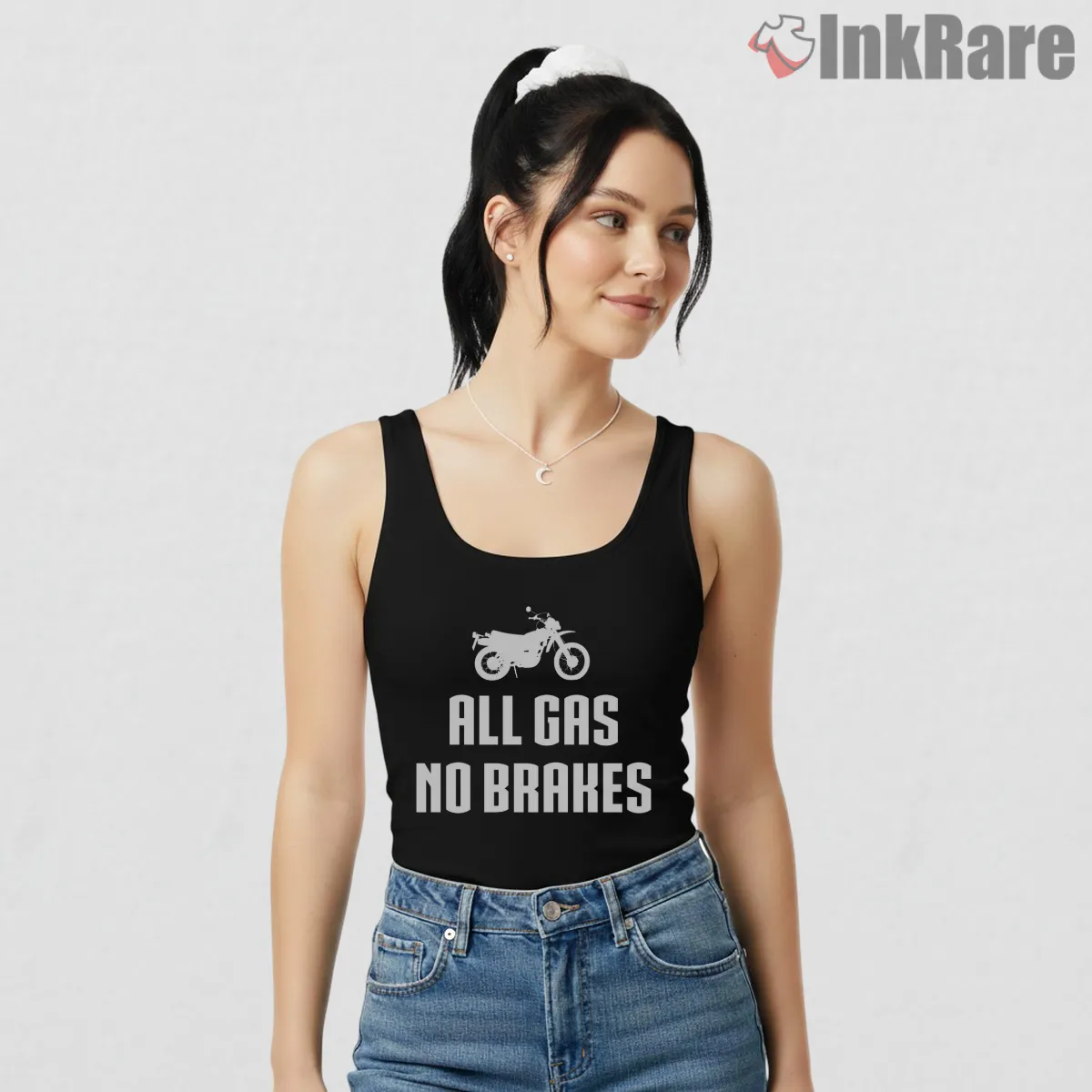 All Gas No Brakes Motorcycle Freedom Gta Style Tank Top Black All Gas No Brakes Motorcycle Freedom Gta Style Shirt on black tank top for women graphic tee