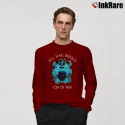 Men’s All Hail Beebo 95 Long-Sleeve Shirt in maroon | Sleek, Lightweight, Year-Round Wear