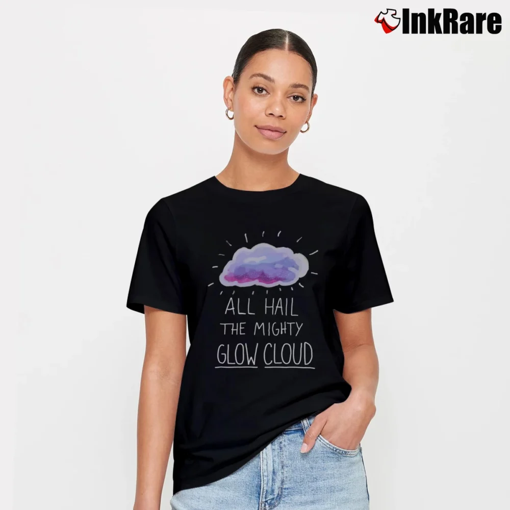 Women’s All Hail The Mighty Glow Cloud Signature T-Shirt in black | Soft, Flattering Fit
