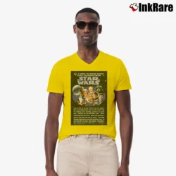 Men’s All I Need To Know About Life I Learned From Star Wars 1996 V-Neck Tee in yellow | Sharp, Breathable, Everyday Staple
