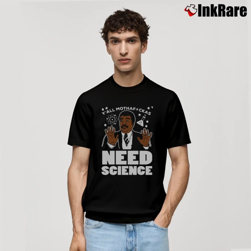 Men’s All Motherfuckers Need Science 62 Bold Statement Classic T-Shirt in black | Soft, Breathable Everyday Wear