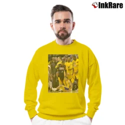 Men’s Allen Iverson Step Over 76ers Crewneck Sweatshirt in yellow | Cozy Fabric, Clean Style