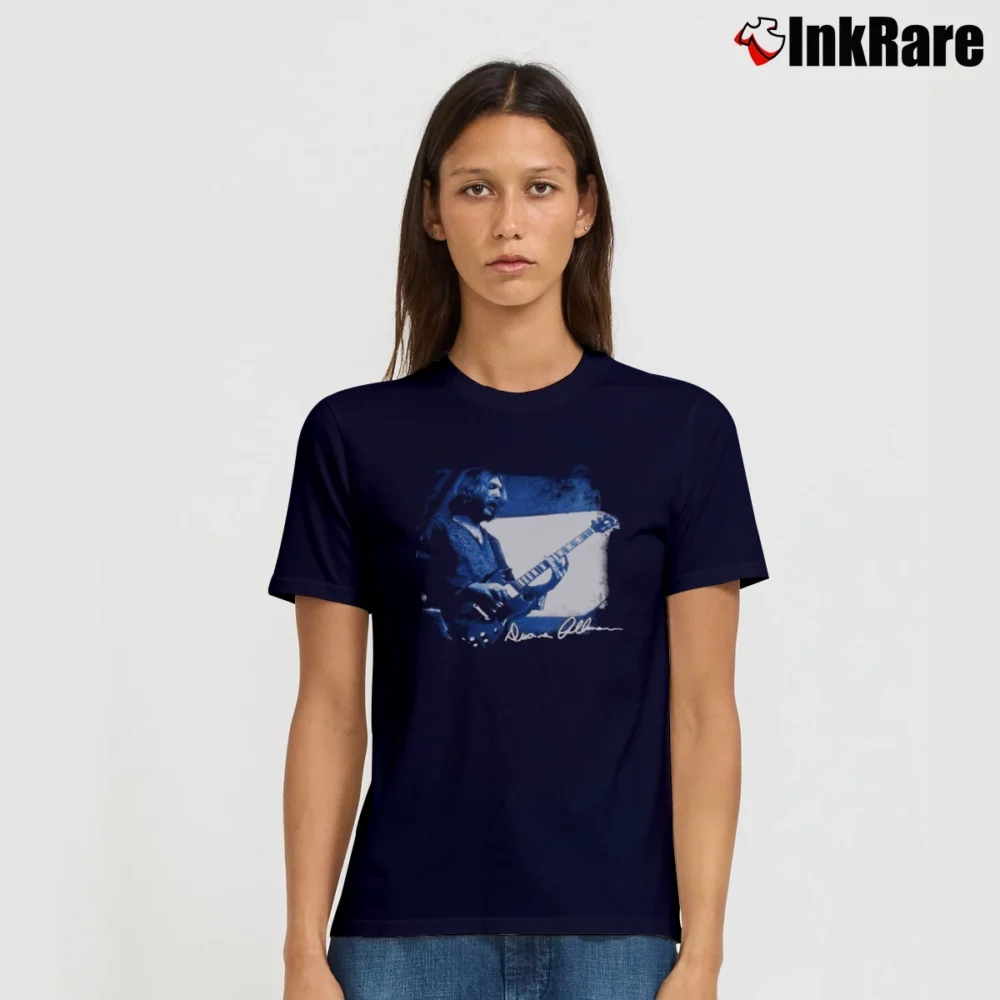 Women’s Allman Brothers Duane Quote Signature T-Shirt in navy | Soft, Flattering Fit