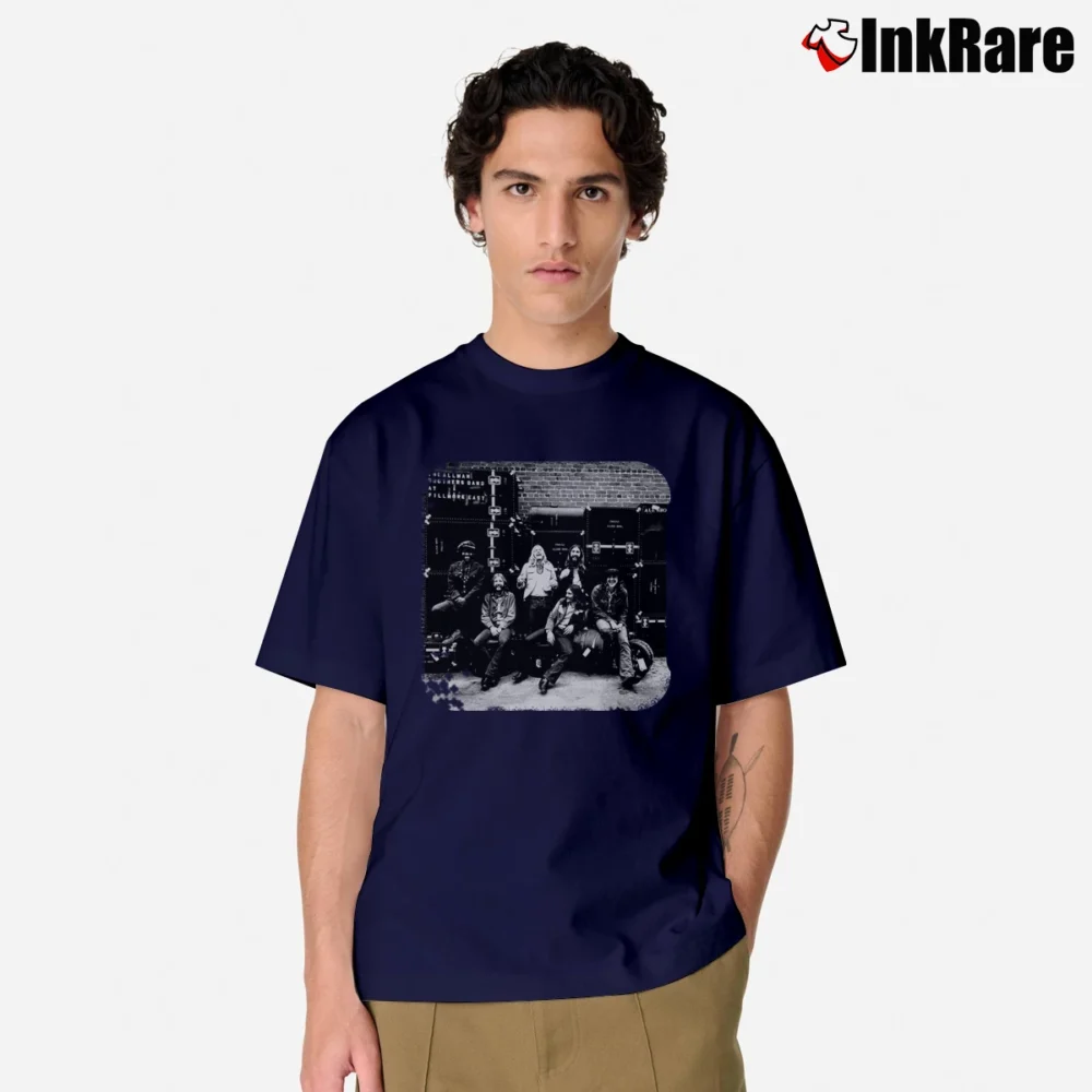 Men’s Allman Brothers Fillmore East Rock Classic T-Shirt in navy | Soft, Breathable Everyday Wear