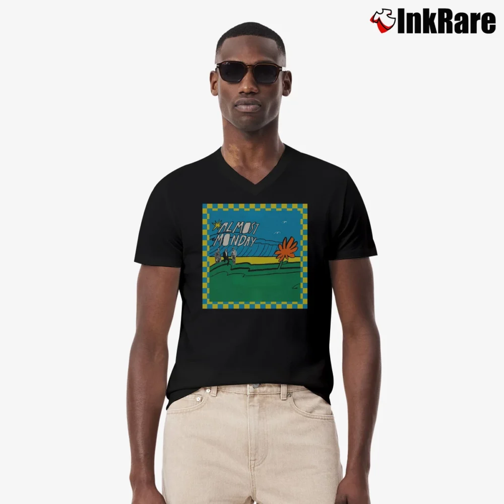 Men’s Almost Monday V-Neck Tee in black | Sharp, Breathable, Everyday Staple