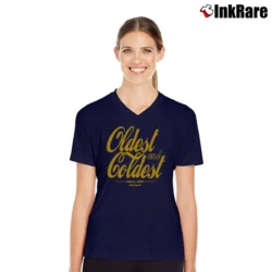 Women’s Alpha Phi Alpha Greek Fraternity V-Neck Tee in navy | Chic Neckline, Soft Texture