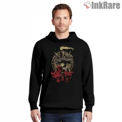Alphonse Armor Crest Dark Symbol Power Anime Shirt on black hoodie for men graphic tee