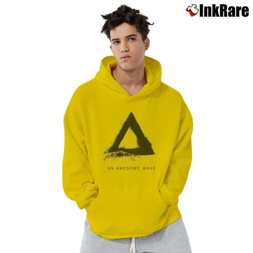 Men’s Alt J An Awesome Wave Pullover Hoodie in yellow | Cozy, Durable, Modern Fit