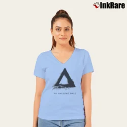 Women’s Alt J An Awesome Wave V-Neck Tee in light blue | Chic Neckline, Soft Texture