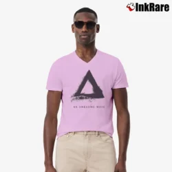 Men’s Alt J An Awesome Wave V-Neck Tee in light pink | Sharp, Breathable, Everyday Staple