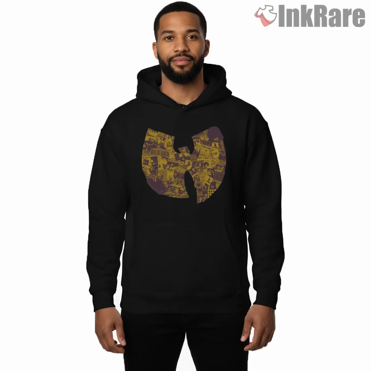 Always Forever Wu Tang Collage Vintage Shirt on black hoodie for men graphic tee