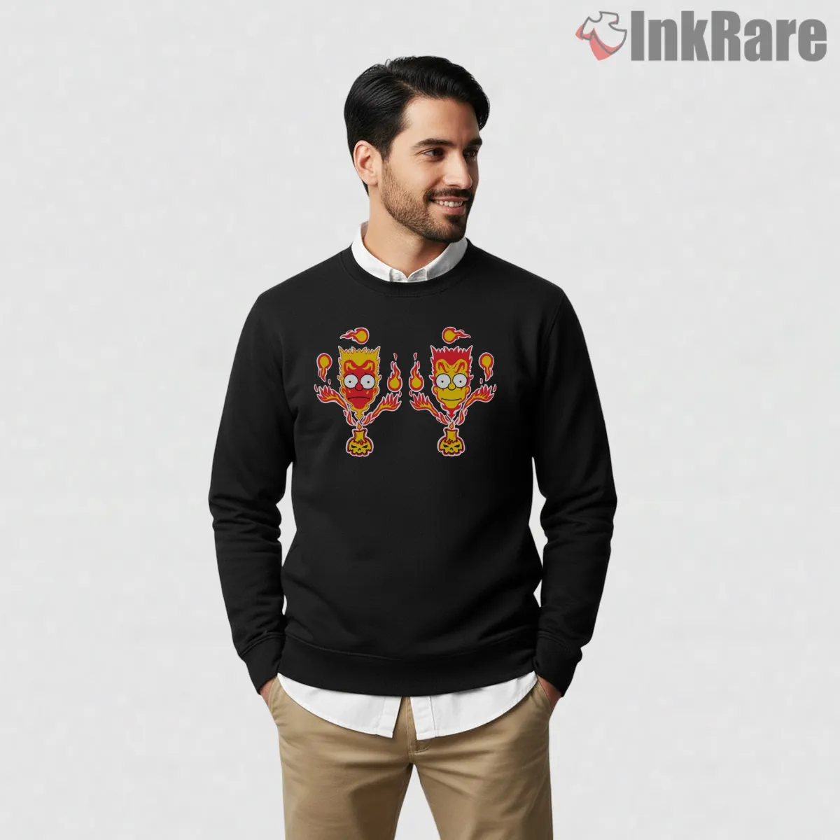Amazing Simpson Brothers Fire Skull Comic Hero Shirt on graphic shirt for men graphic tee