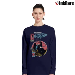 Women’s Amazing Spider Man Symbiotic 25th Anniversary Marvel Long-Sleeve Top in navy | Sleek, Versatile, All-Season