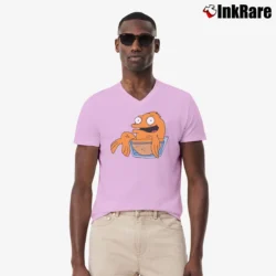 Men’s American Dad Klaus V-Neck Tee in light pink | Sharp, Breathable, Everyday Staple