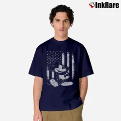 Men’s American Flag Mickey Mouse Classic T-Shirt in navy | Soft, Breathable Everyday Wear