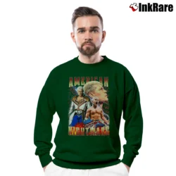 Men’s American Nightmare Cody Rhodes Bootleg Crewneck Sweatshirt in forest green | Cozy Fabric, Clean Style