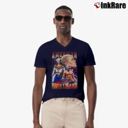 Men’s American Nightmare Cody Rhodes Bootleg V-Neck Tee in navy | Sharp, Breathable, Everyday Staple