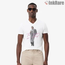 American Psycho Catchy Song Raincoat Dance Shirt on white v-neck shirt for men graphic tee