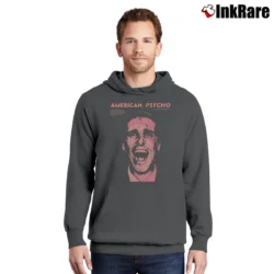 Men’s American Psycho Christian Bale Pullover Hoodie in charcoal | Cozy, Durable, Modern Fit