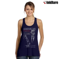Women’s American Psycho Christian Bale Killer Looks Tank Top in navy | Lightweight, Movement-Friendly