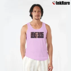 Men’s American Psycho Christian Bale Meme Tank Top in light pink | Breathable, Active-Friendly Design