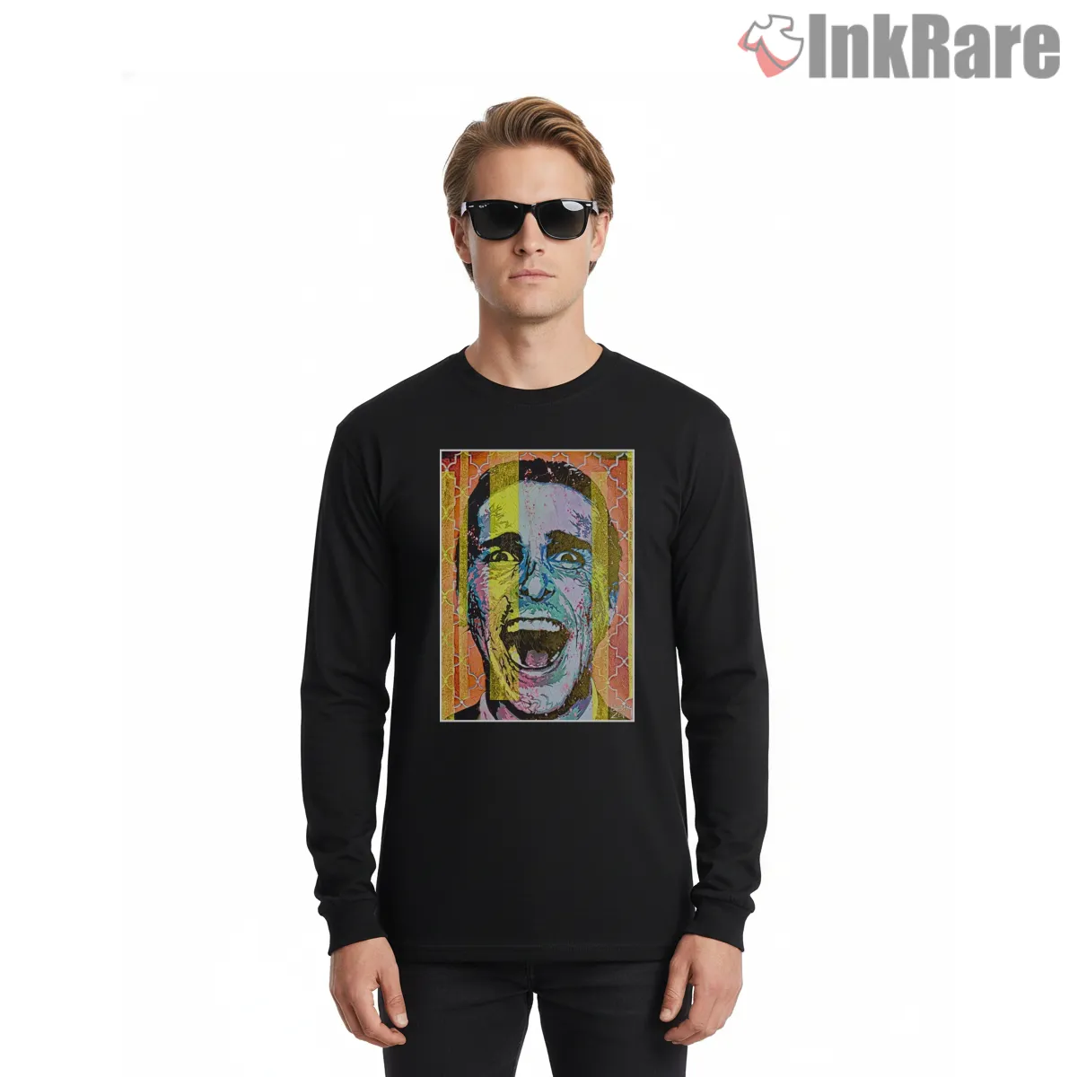 American Psycho Do You Like Huey Lewis Pop Art Shirt on black long sleeve shirt for men graphic tee