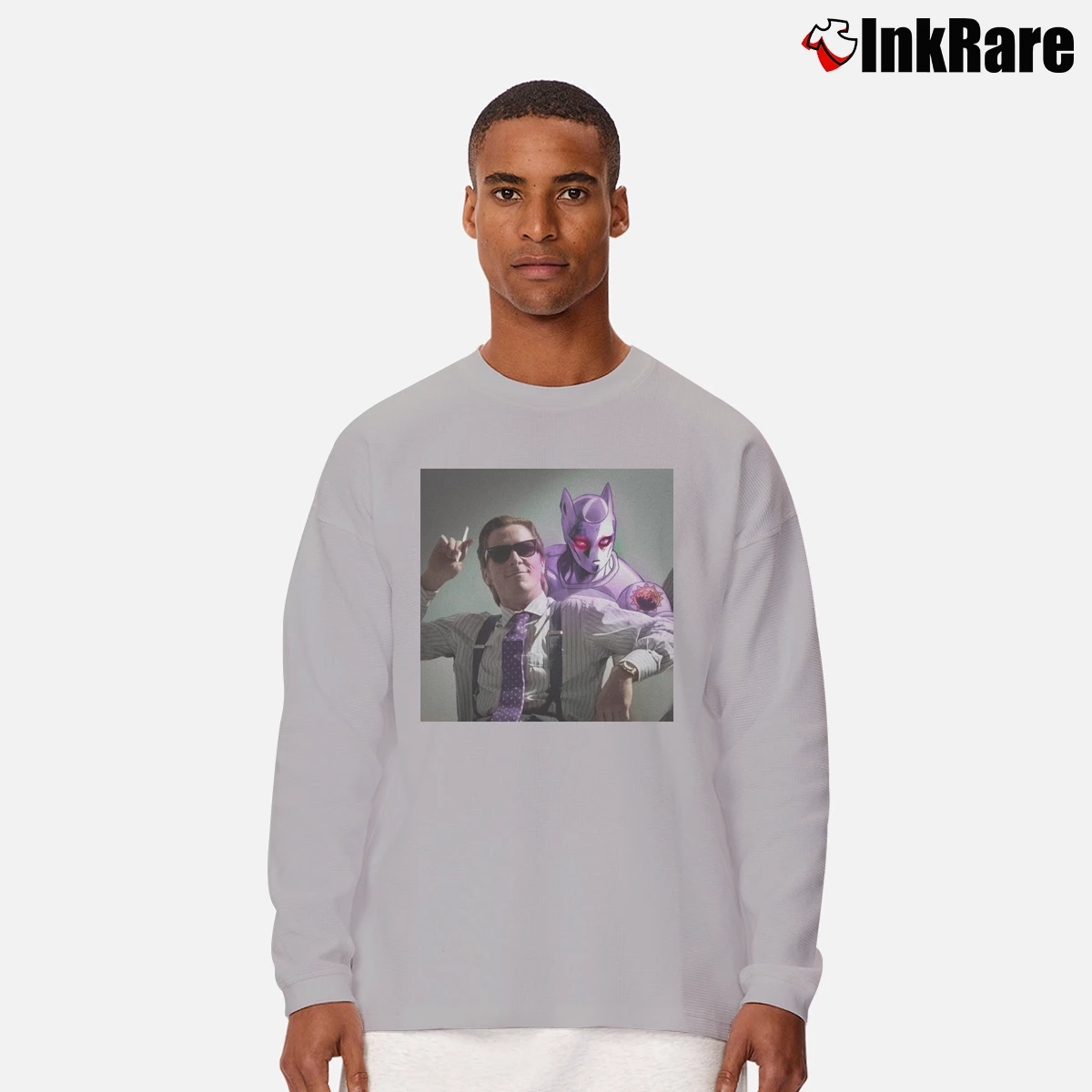 American Psycho Jojo Men’s Long-Sleeve Tee in sport grey – Versatile Layering Men’s American Psycho Jojo Long-Sleeve Shirt in sport grey | Sleek, Lightweight, Year-Round Wear
