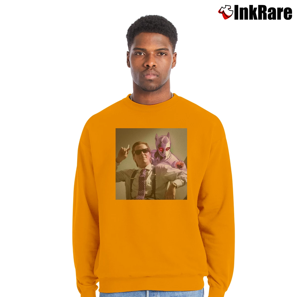 American Psycho Jojo Men’s Crewneck Sweatshirt in orange – Soft & Durable Men’s American Psycho Jojo Crewneck Sweatshirt in orange | Cozy Fabric, Clean Style