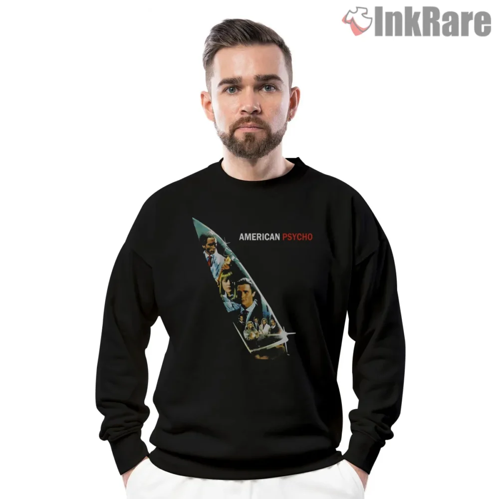 American Psycho Knife Reflection Ensemble Cast Shirt on graphic shirt for men graphic tee