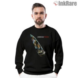 American Psycho Knife Reflection Ensemble Cast Shirt on graphic shirt for men graphic tee