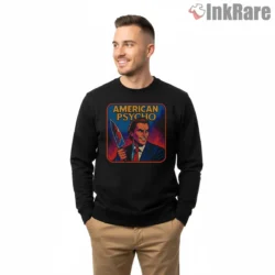 American Psycho Neon Horror Comics Style Shirt on graphic shirt for men graphic tee