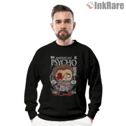 American Psycho Nineties Chibi Patrick Bateman Shirt on graphic shirt for men graphic tee