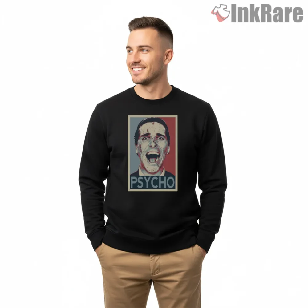 American Psycho Pop Poster Psycho Scream Shirt on graphic shirt for men graphic tee