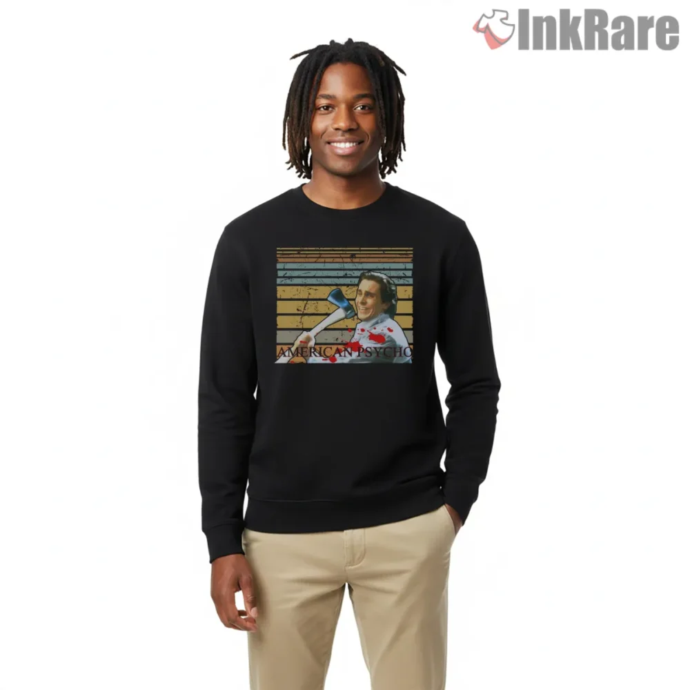 American Psycho Retro Axe Swing Shirt on graphic shirt for men graphic tee