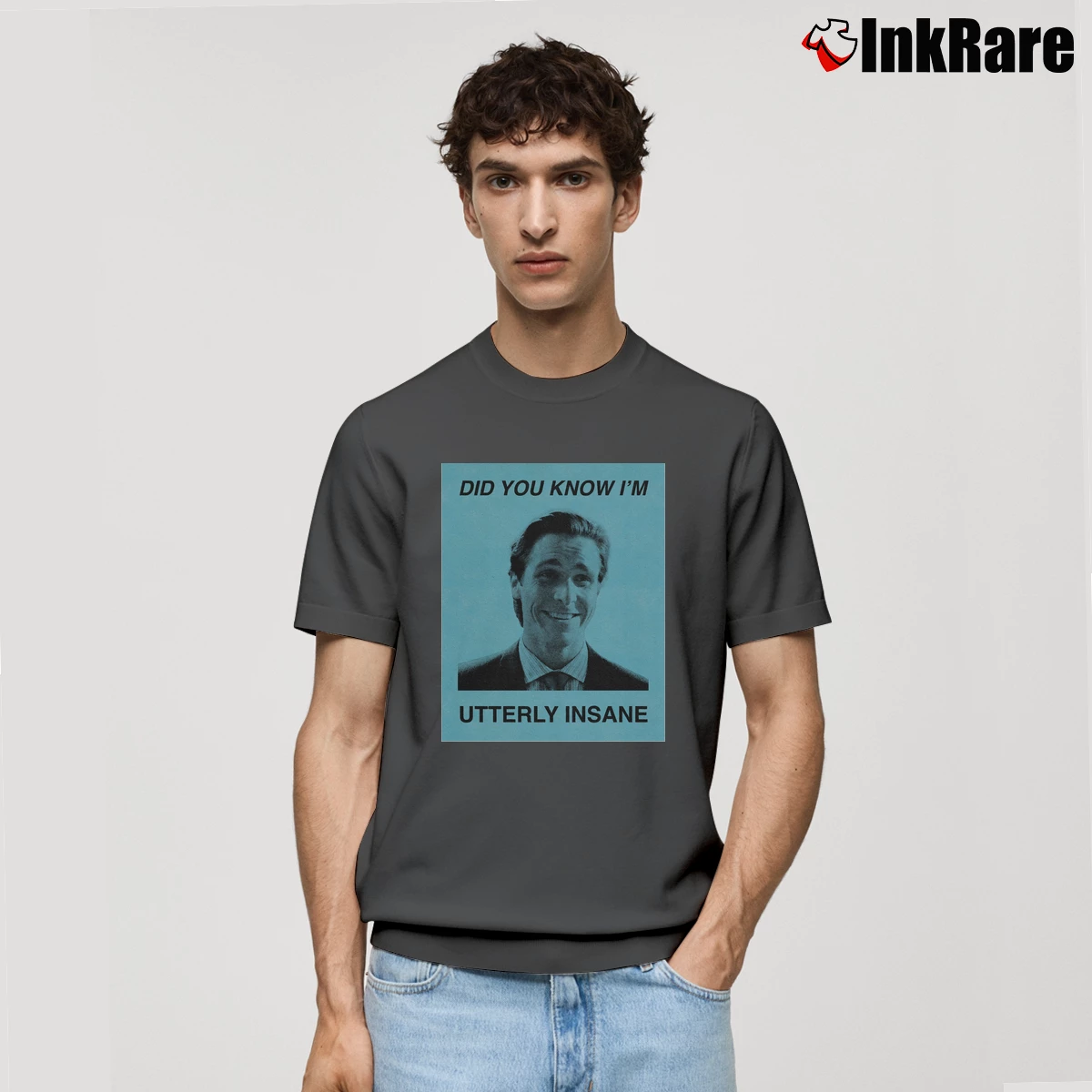 American Psycho Utterly Insane Men’s Classic Tee in charcoal – Premium Comfort Men’s American Psycho Utterly Insane Classic T-Shirt in charcoal | Soft, Breathable Everyday Wear