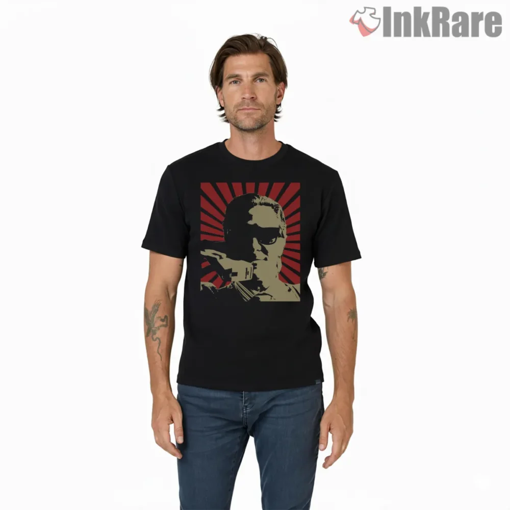 American Psycho Vintage Hip To Be A Square Sunglasses Shirt on black short sleeve shirt for men graphic tee