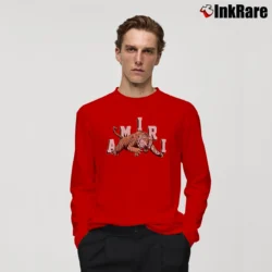 Men’s Amiri Tiger Trending TikTok Graphic Long-Sleeve Shirt in red | Sleek, Lightweight, Year-Round Wear