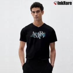 Men’s Amirii Dragon Graphic V-Neck Tee in black | Sharp, Breathable, Everyday Staple