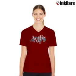 Women’s Amirii Dragon Graphic V-Neck Tee in maroon | Chic Neckline, Soft Texture