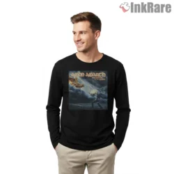 Amon Amarth Deceiver Of The Gods Album Art Shirt on black long sleeve shirt for men graphic tee