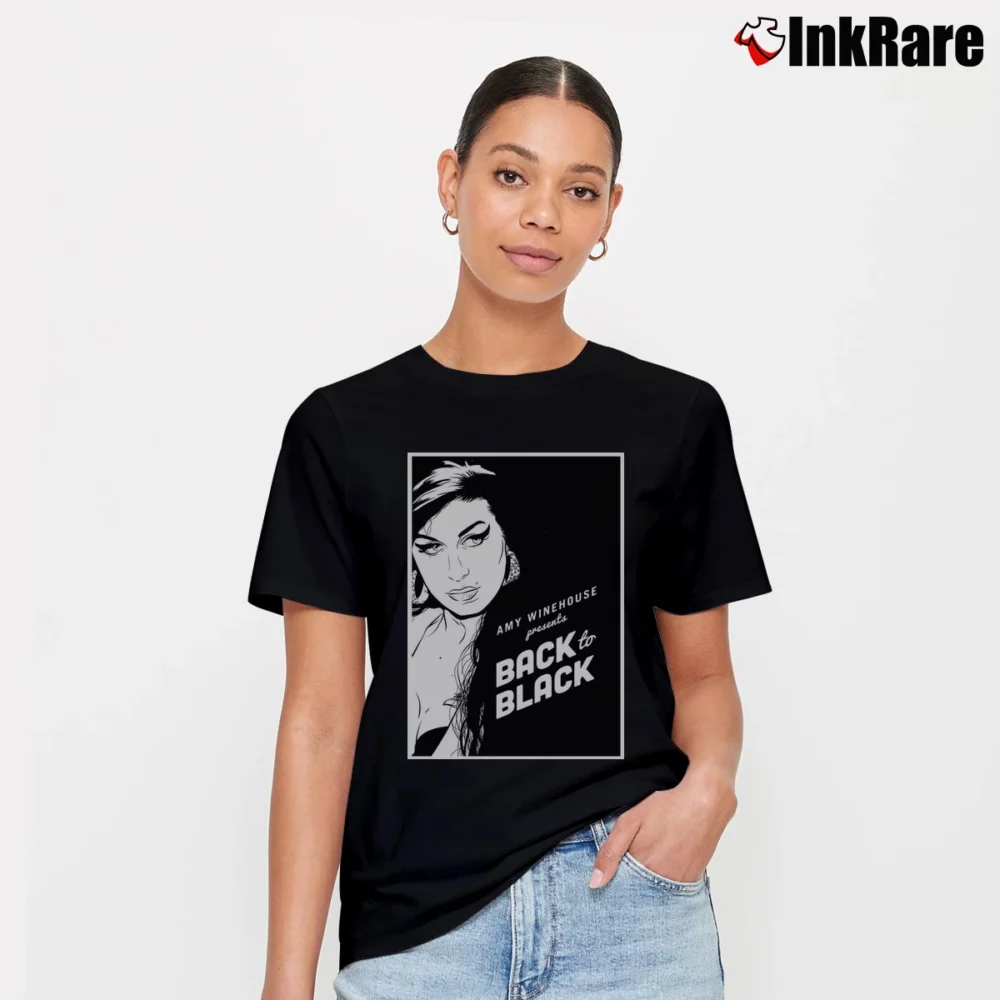 Women’s Amy Winehouse Back To Black T-Shirt in black | Soft, Flattering Fit