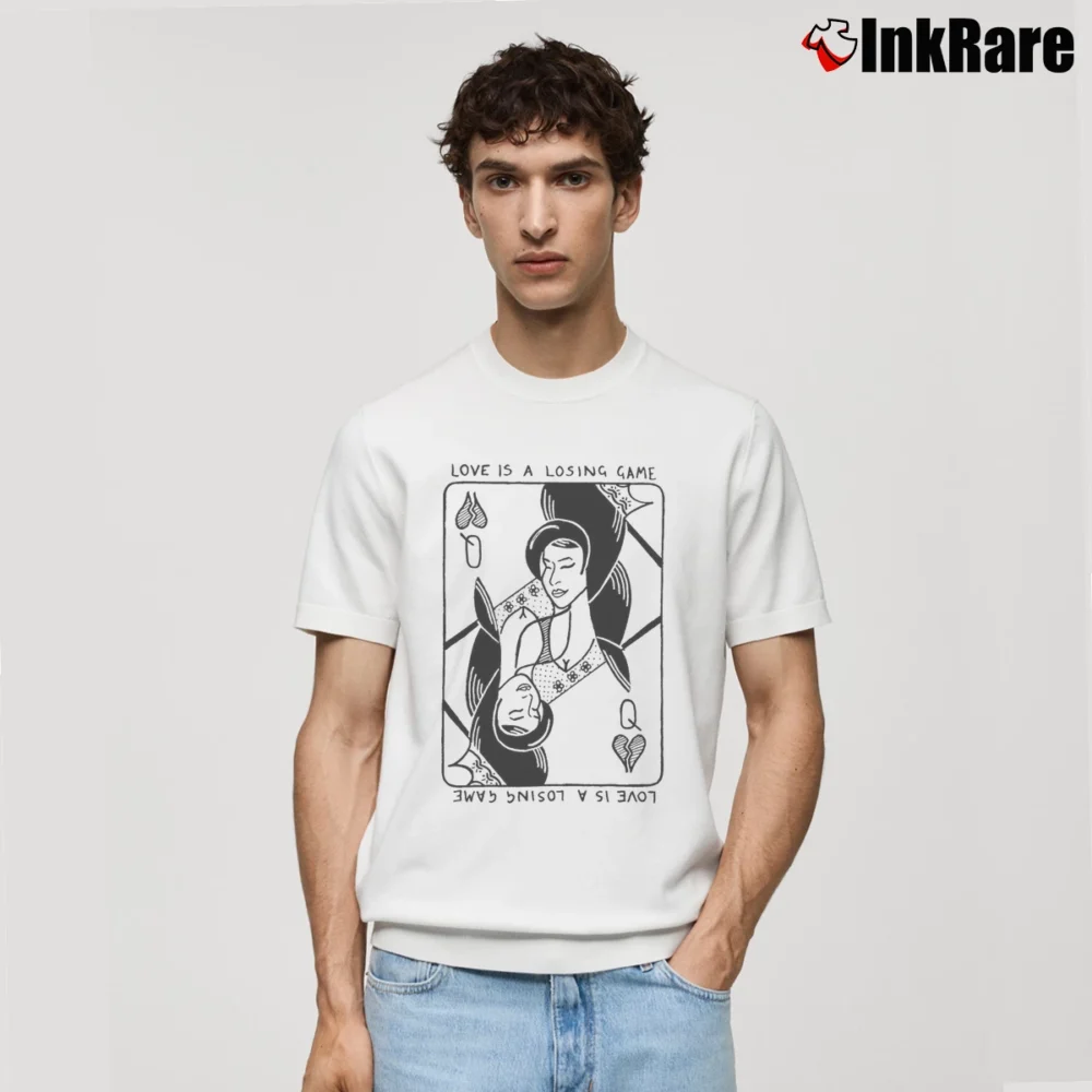 Men’s Amy Winehouse Love Is A Losing Game Classic T-Shirt in white | Soft, Breathable Everyday Wear